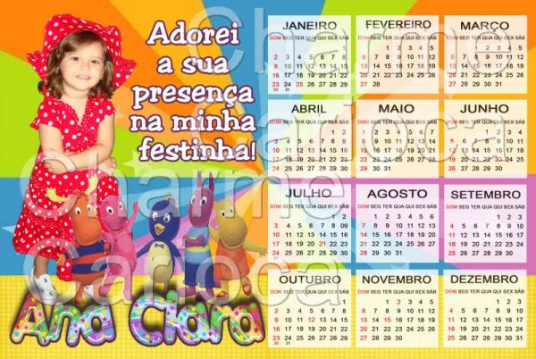 Calendário Backyardigans