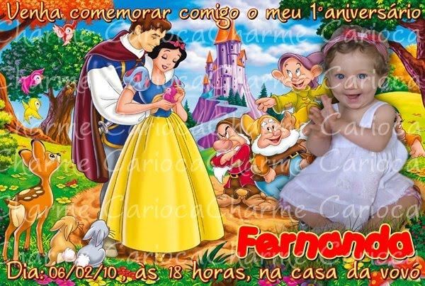 Convite Branca de Neve