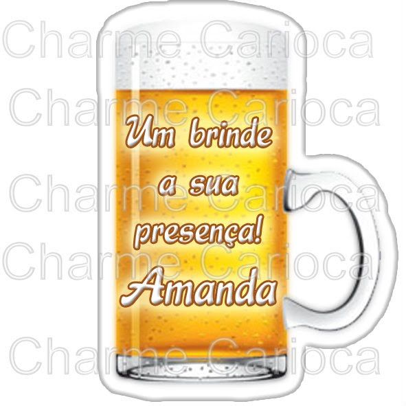 Tag caneca de chopp. Tema: boteco/botequim/bar